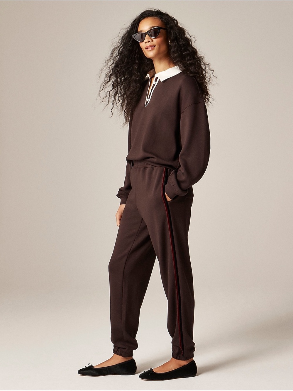 NWT J. Crew Scuba Knit Jogger Pants with Velvet Trim